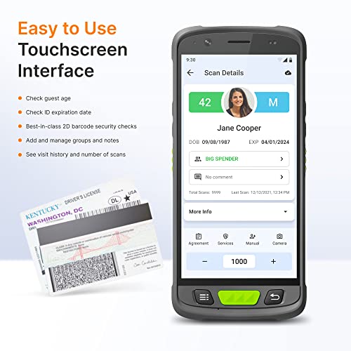 IDWare 9000 Handheld ID Scanner with Veriscan Premium Software
