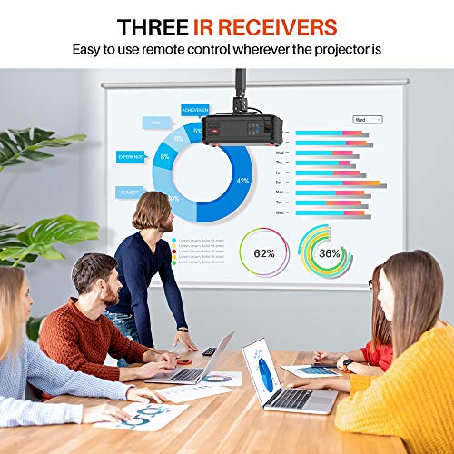 VANKYO Performance V620 Native 1080P Projector, with 6000 Lux 200" Display 50,000 Hours LED, Compatible with TV Stick, HDMI, X-Box, Laptop, iPhone Android for Home/Outdoor Entertainment