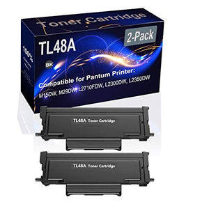 2-Pack (Black) Compatible TL48A Printer Toner Cartridge (High Capacity) fit for Pantum M15DW M29DW L2710FDW L2300DW L2350DW Printer