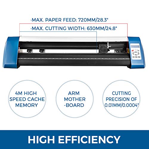 VEVOR Vinyl Cutter 28 inch Vinyl Cutter Machine Semi-Automatic DIY Vinyl Printer Cutter Machine Manual Positioning Sign Cutting with Floor Stand Signmaster Software