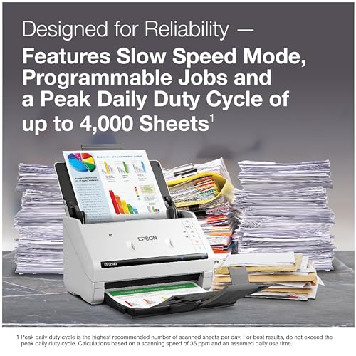 Epson DS-575W II Wireless Color Duplex Document Scanner for PC and Mac