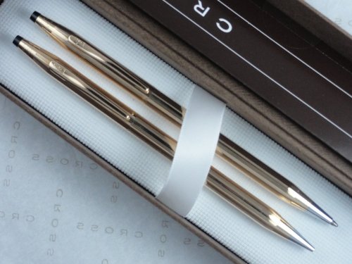 Cross Classic Century Made in the USA 14k Gold Filled/Rolled Gold Ball Pen and Pencil. This is quality at its Best from Lincoln Rhode Island, USA