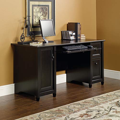 Sauder 408558 Edge Water Computer Desk, Estate Black L: 59.06" x W: 23.23" x H: 29.02",