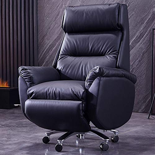 QZWLFY Executive Office Chair Ergonomic High Back with Thick Padding, Headrest, and Armrest, Tilt Function - Black