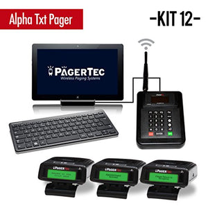 Paging Shop AlphaTXT Staff Paging System (Set of 12 Pagers) with Software Included