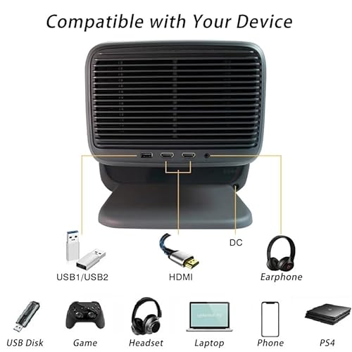 BAILAI 4K UHD Projector 4000 ANSI Lumens With Gimbal 3D 6 Android Smart Cinema