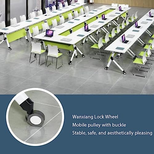 TeMkin Portable Lightweight Rolling Conference Training Table with Wheels