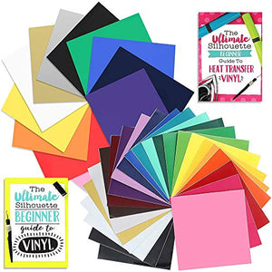 Silhouette Black Cameo 4 Creative Bundle w/ 26 Oracal 651 Sheets, 12 HTV Sheets, Guides, Tools, and More