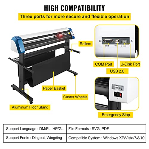 VEVOR 53 Inch Vinyl Cutter Plotter Machine with Signmaster Software