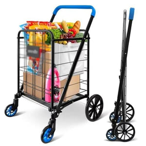 NEAFP Collapsible Utility Cart, Large 110 Lbs Capacity, Foldable & Portable - Shopping Groceries