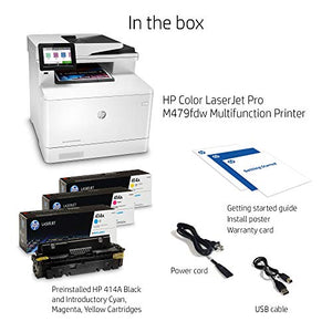 HP Color LaserJet Pro Multifunction M479fdw Wireless Laser Printer with One-Year, Next-Business Day, Onsite Warranty (W1A80A)