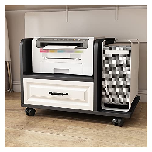 Computer Tower Stand Printer Table CPU Stand Cart Floor PC Stand CPU Holder with 4 Caster Wheels Under Desk for Desktop Tower (Color: A)