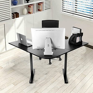 ERGOSOFT L Shaped Dual Motor Electric Height Adustable Standing Desk, 48" Computer Corner Desk, Home Gaming Desk, Office Writing Workstation, Black