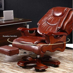 UKII Big and Tall Ergonomic Leather Executive Office Chair with Footrest