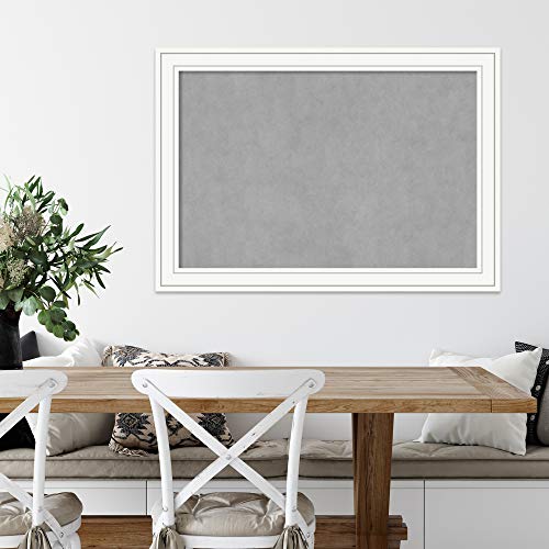 Craftsman White Framed Magnetic Board (40.88 x 28.88 in.) - Magnet Board, Organization Board - Large