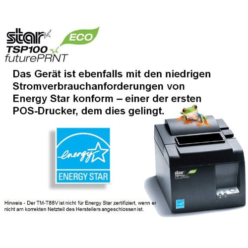 Star Micronics TSP 143IIU ECO - Receipt Printer - Two-Color - Direct Thermal - Roll (3.15 in) - 203 dpi - USB