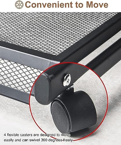 HACSYP Leaflet Display Stand, 4 Tier Mail Organizer, Floor-Standing Brochure Holder with Wheels