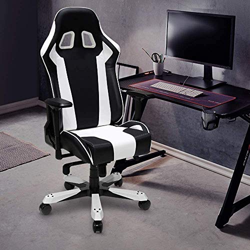 SKUAI Executive Gaming Office Chair with Reclining Back Support - Red