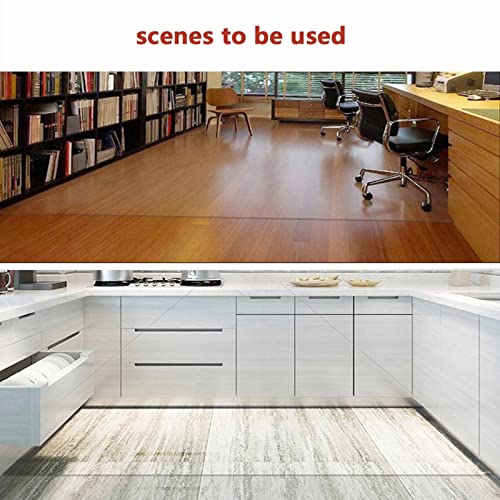 None Hard Floor Chair Mat, Transparent PVC Office Chair Mat, 66 Size (60x60cm - 180x250cm)