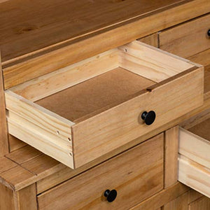 ULUYYUC Highboard Display Cabinet Solid Pine Panama Range