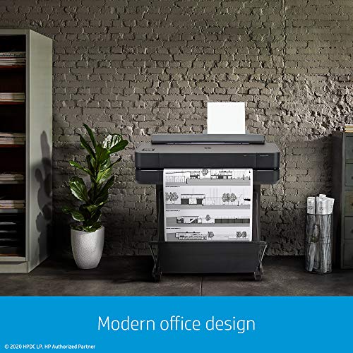 HP DesignJet T650 Large Format Wireless Plotter Printer - 24", with Modern Office Design (5HB08A)