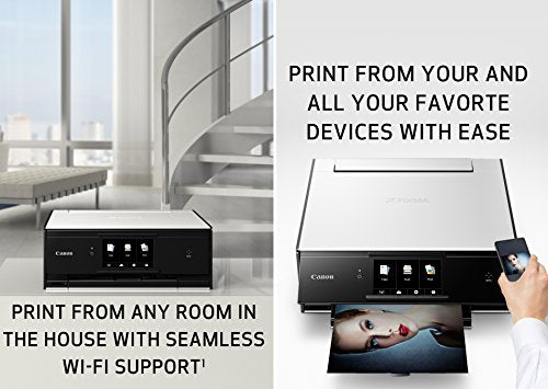 Canon TS9020 Wireless All-In-One Printer with Scanner and Copier: Mobile and Tablet Printing, with AirPrint and Google Cloud Print Compatible, White