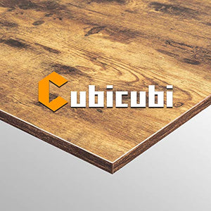 CubiCubi L-Shaped Desk Computer Corner Desk, Home Office Gaming Table, Sturdy Writing Workstation with Small Table, Space-Saving, Easy to Assemble, Rustic Brown
