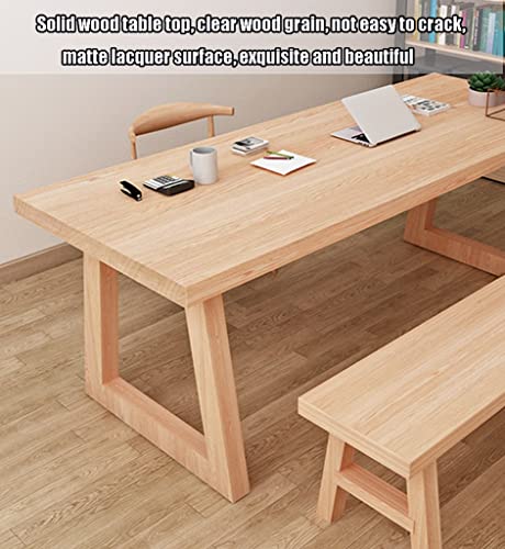 Industrial Style Pine Wood Office Computer Desk 5cm Thick