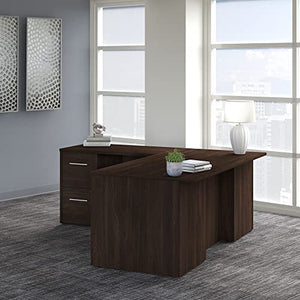 Bush Business Furniture 500 Home Office Desk, 72W, Black Walnut