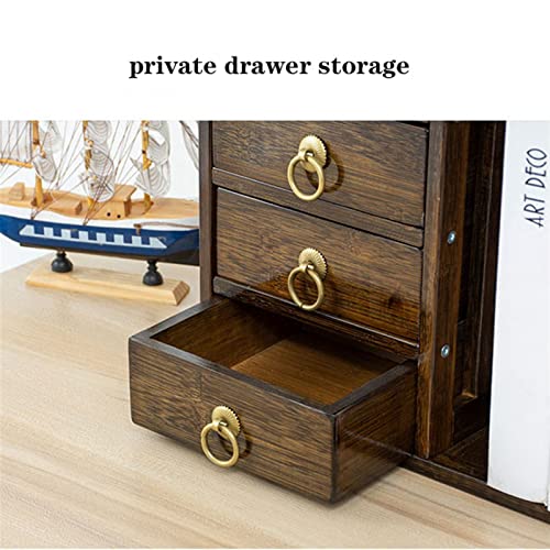 zxb-shop Bookshelf Simple Desktop Bookshelf Storage Rack Desk Small Storage Rack Desktop Organizer File Rack Wooden Large Capacity Bookcase