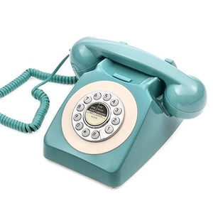 None Retro Old-Fashioned Wired Telephone Mini-Key Dial Phone