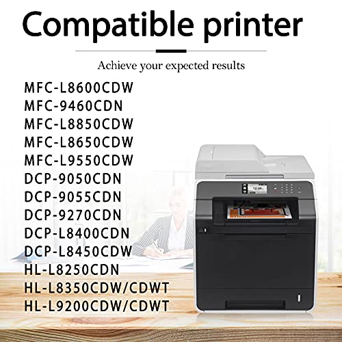 4 Pack (1BK+1C+1M+1Y) TN339 Compatible TN339BK TN339C TN339M TN339Y Extra High Yield Toner Cartridge Replacement for Brother HL-L8250CDN L8350CDW MFC-L8600CDW 9460CDN L8850CDW L8650CDW Printer