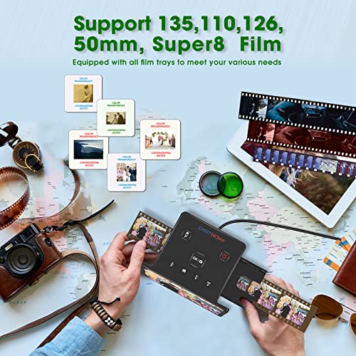 DIGITNOW Film Scanner & Slide Viewer with 5” LCD Screen - Converts 35mm Negatives & Slides to 22MP JPEG Photos