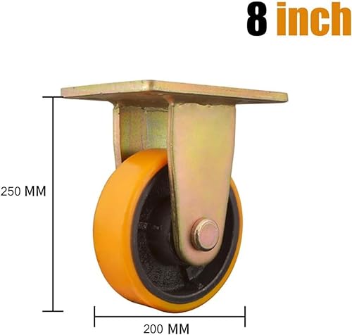 VoOqo Industrial Castor Wheels 200mm, Heavy Duty Caster Set for Furniture Mobile Unit/Worktop