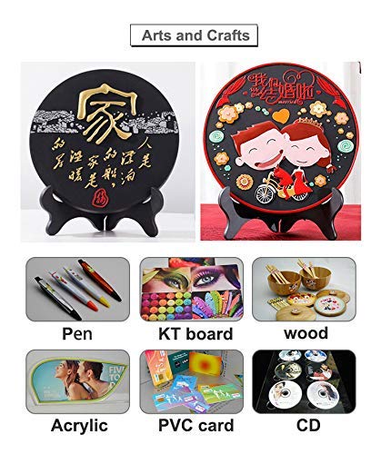 Automatic LED UV Inkjet Printer, A4 Logo DIY Flatbed Digital Printer for Variety of Materials Like PC, PVC, Plastic,Acrylic, Ceramic, Wood,Glass, Metal,Phone Cases. (Black)