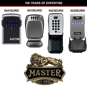 MASTER LOCK Connected Key Safe [Wall Mounted] [Bluetooth or Combination] - 5441EURD - Select Access Smart Key Lock Box