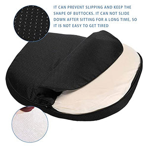 HHWKSJ Memory Foam Seat Cushion for Office Chair - Coccyx Pad for Back Pain Relief