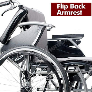 Karman Healthcare S-Ergo 125 Ergonomic Wheelchair, 18" Seat Width, Red Frame