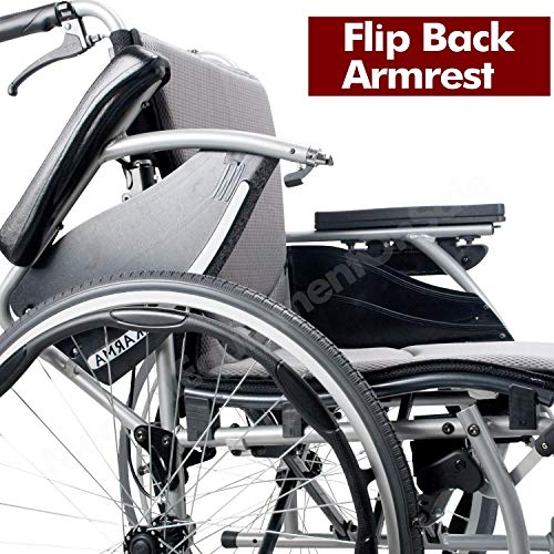 Karman Healthcare S-Ergo 125 Ergonomic Wheelchair, 18" Seat Width, Red Frame