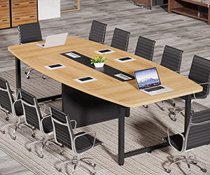 Tribesigns 8FT Conference Table, Large Modern Rectangular Meeting Table