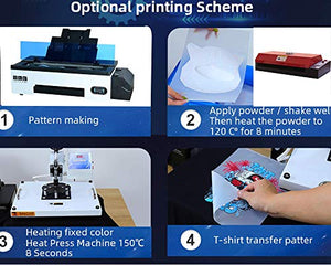 DTF L1800 Printer A3 Heat Transfer PET Film Printer for Dark w Light T-Shirt Hoodies Garment Pants Direct VS DTG Printer (DTF Printer + Oven) -DHL Shipping