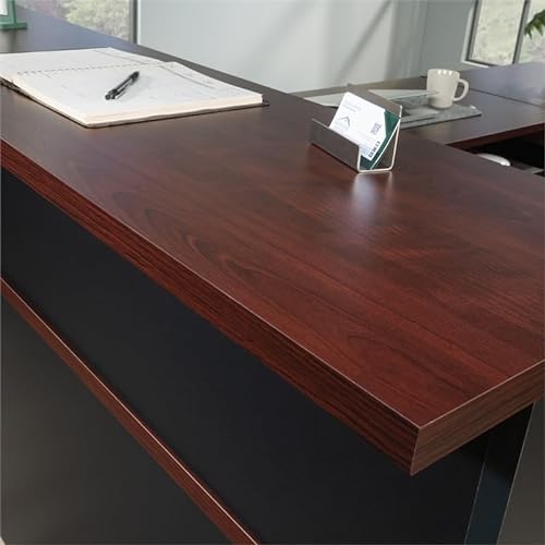 Pemberly Row Classic Cherry Finish Reception Hutch