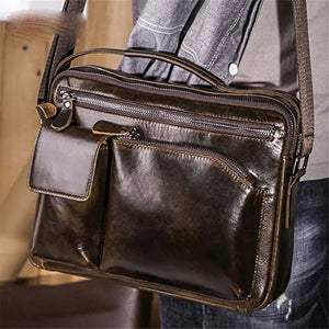 MKOJU Men's Portable Briefcase Retro Men's Bag Business Messenger Bag Casual Computer Bag (Color : A, Size : 30 * 6 * 23cm)