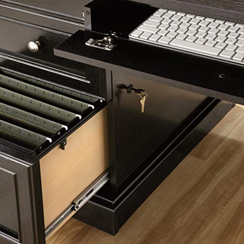 Sauder Palladia L-Desk, Wind Oak finish