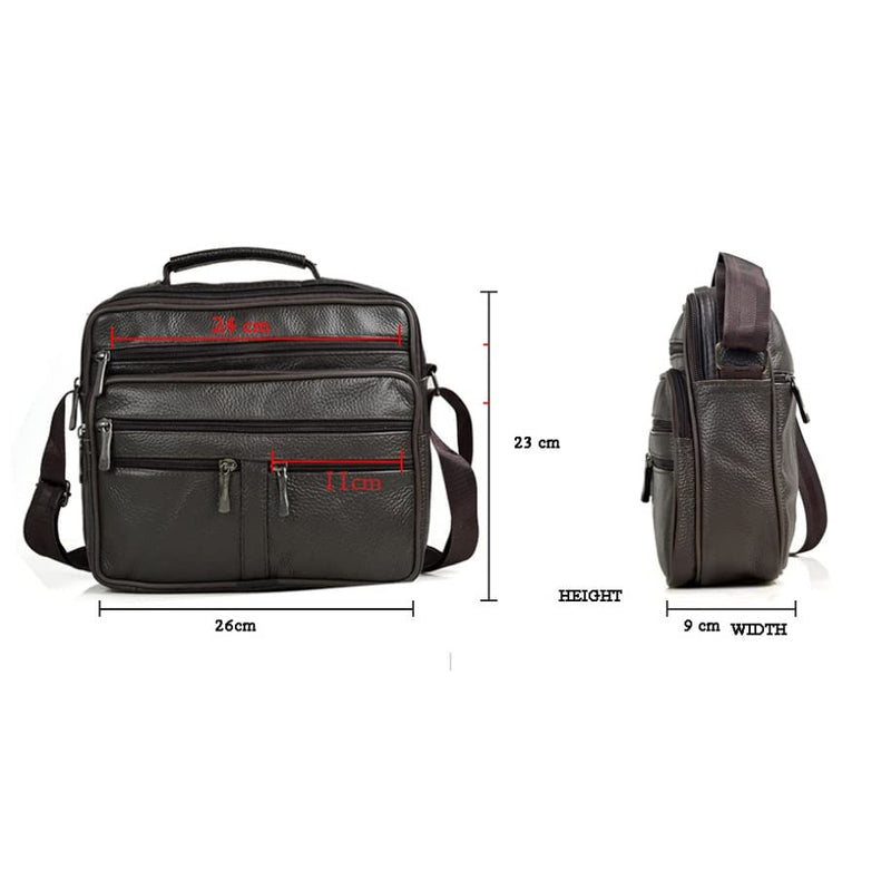 YLHXYPP Men's Shoulder Bags Men's Leather Messenger Bags Handbags Briefcases (Color : A)