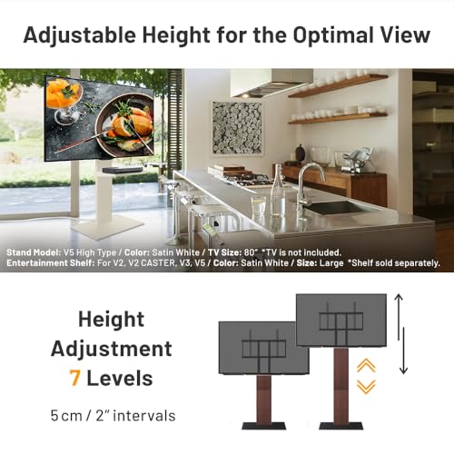 WALL V5 High Type TV Stand with Concealed Caster Wheels | Walnut
