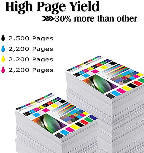 High Yield TN221BK TN221C TN221M TN221Y Toner Cartridge Replacement for Brother TN-221 HL3170CDW HL-3170CDW HL3140CW HL3180CDW MFC9130CW MFC9330CDW MFC9340CDW Printer Toner (6 Pack,3BK+1C+1M+1Y)