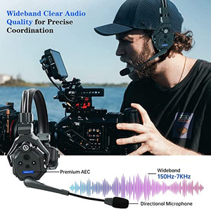 Solid Signal Hollyland Solidcom C1 Wireless Intercom Headset System for 2 Users - 2 Single Ear Headsets Bundle