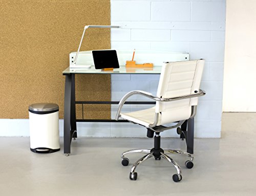Safco Products 3456WH Flaunt Managers Leather Chair, White