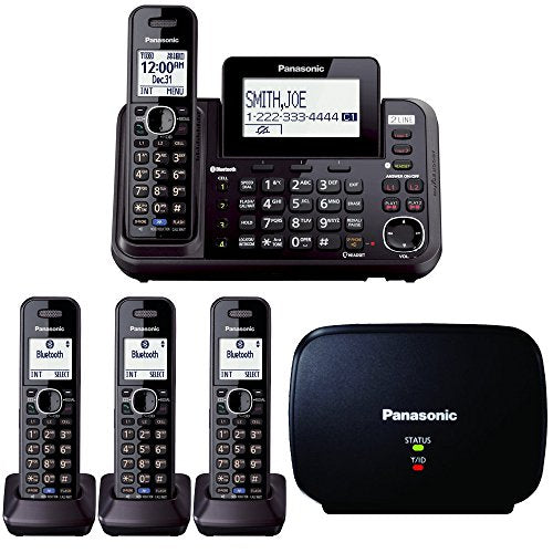 Panasonic KX-TG9541B Link2Cell Bluetooth Enabled 2-Line Phone & 3 Cordless Handset